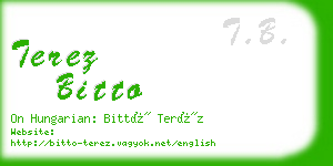 terez bitto business card